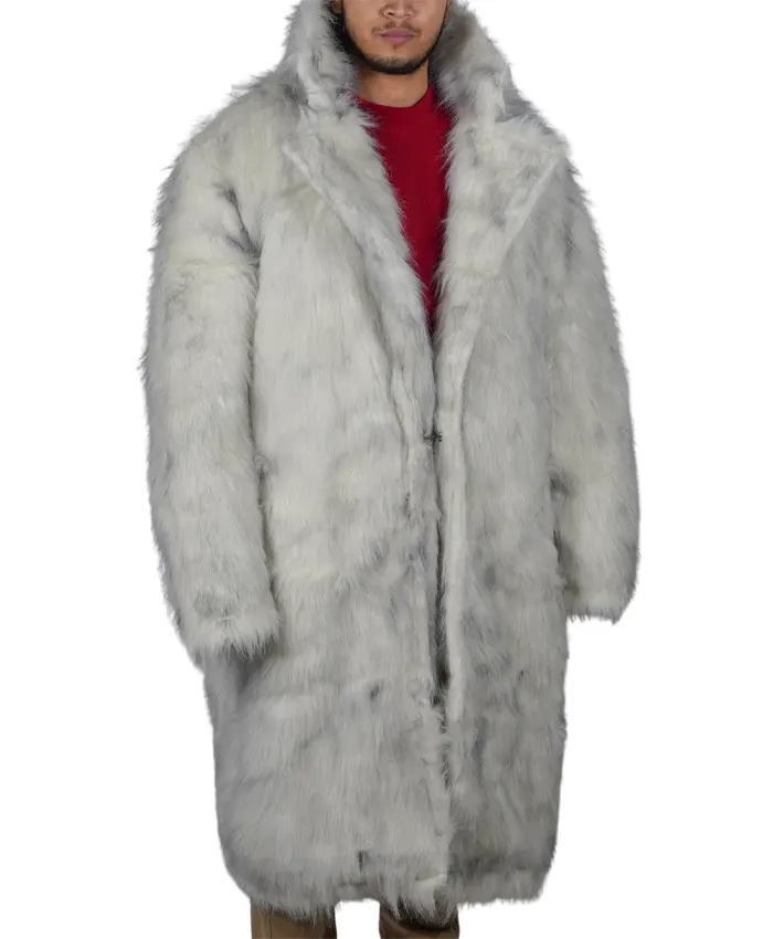 Ryan Gosling Barbie 2023 Ken White Fur Trench Coat