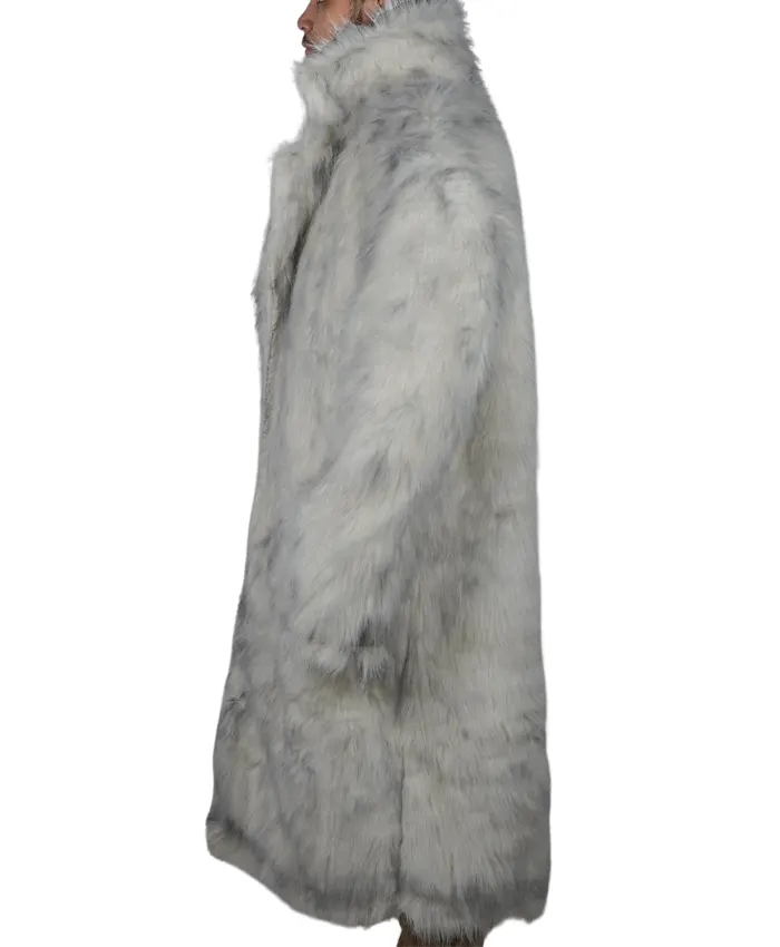Barbie Ryan Gosling Ken White Fur Trench Coat