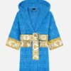 Barocco Versace Silk Blue Robe