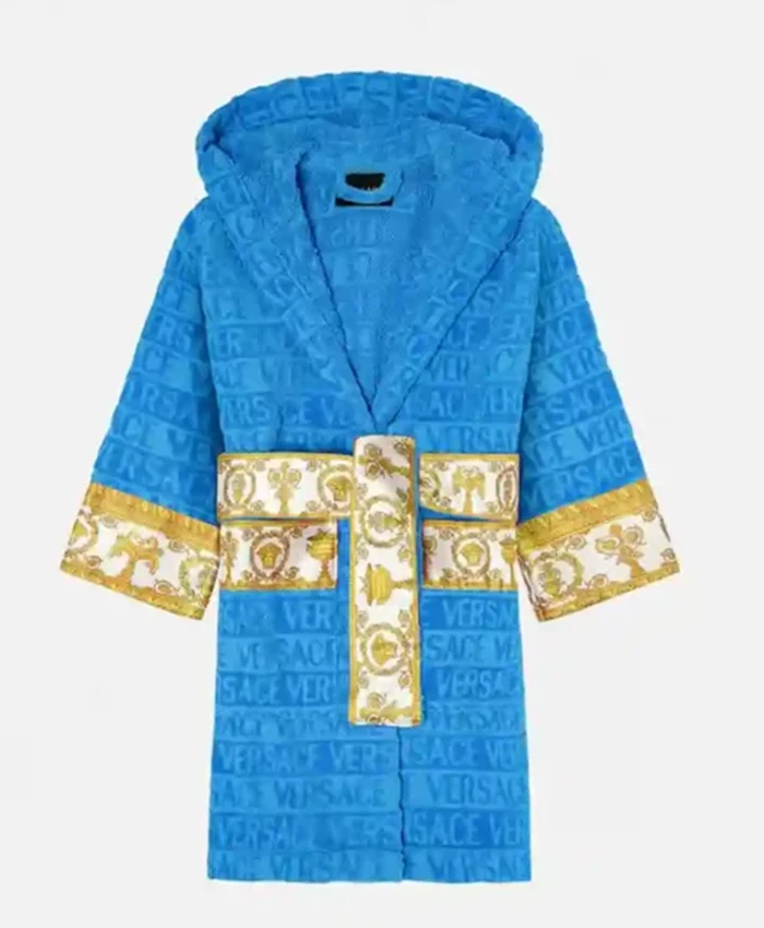 Barocco Versace Silk Blue Robe