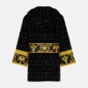 Baroque Short Versace Bathrobe Black