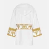 Baroque Short Versace Bathrobe White