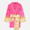 Baroque Short Versace Robe Pink