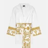 Baroque Short Versace Robe White