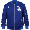 Baseball Team Los Angeles Dodgers Dugout Blue Wool Jacket