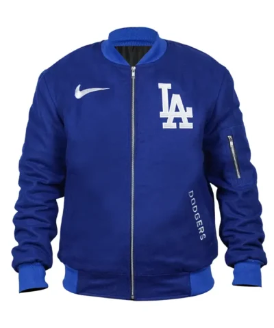 Baseball Team Los Angeles Dodgers Dugout Blue Wool Jacket