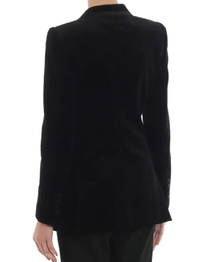 Besson Emily In Paris S05 Black Velvet Blazer