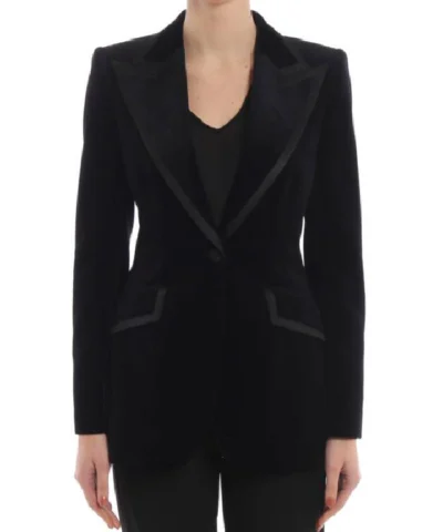 Besson Emily in Paris S5 Black Velvet Blazer