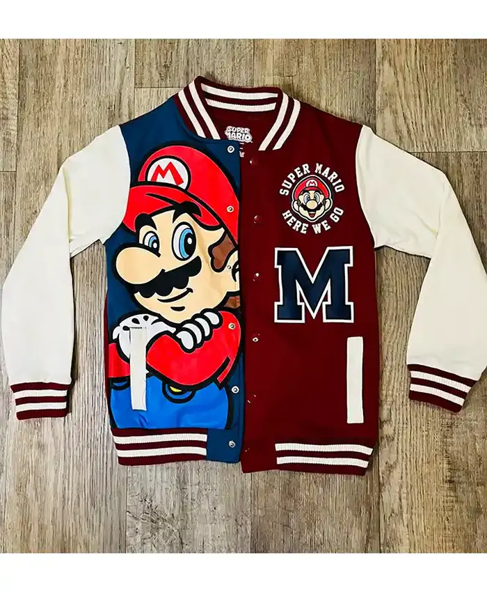 Super Mario Varsity Multi-Colors Jacket Style 4