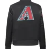 Black Arizona Diamondbacks Classic Full-Snap Satin Jacket