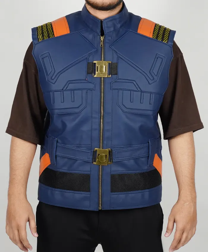 Black Panther Erik Killmonger Leather Costume Vest