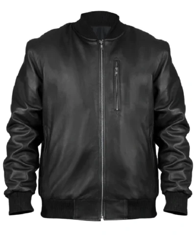 Alternative view of Animal Kingdom Barry Blackwell Leather Bomber Jacket
