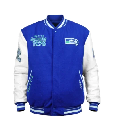 Buy Retro Seattle Seahawks Classic Rib Varsity Jacket For Sale