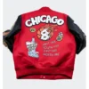 Chicago Windy City Red Snap-Tab Varsity Jacket