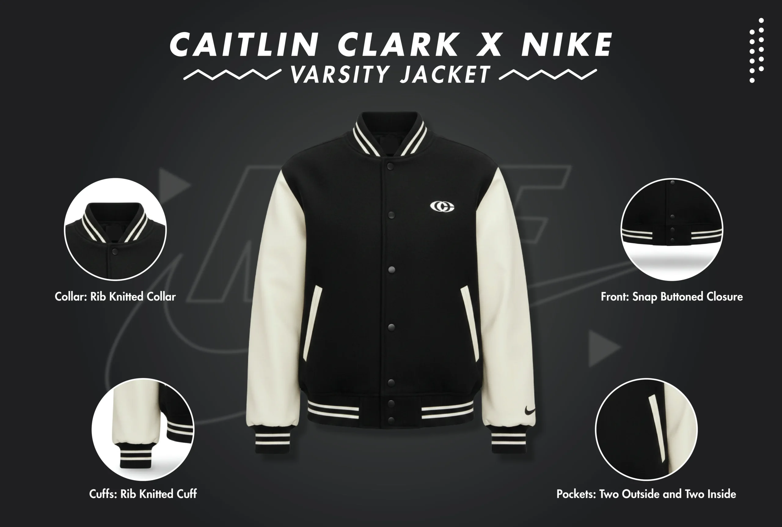 Caitlin Clark x Nike Varsity Jacket