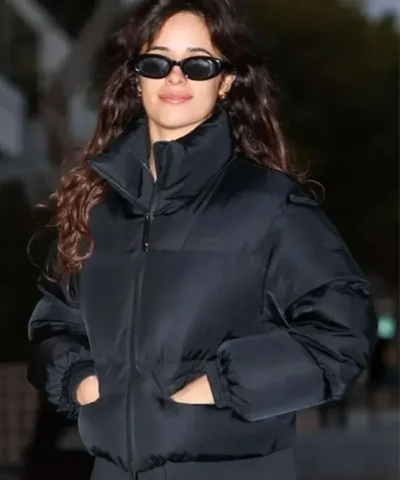 Camila Cabello Black Puffer Jacket