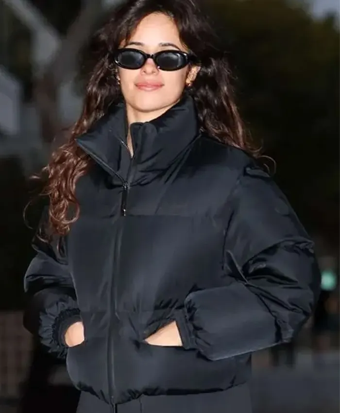 Camila Cabello Black Puffer Jacket