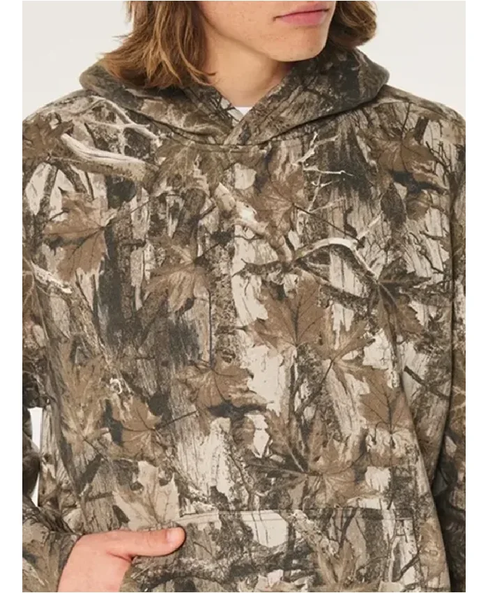 Hollister Camo Hoodie Close Up