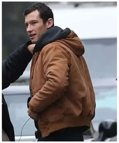 Capture Callum Turner Brown Hooded Jacket