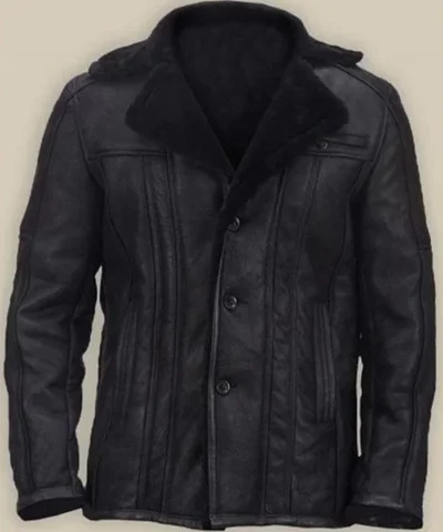 Carlos Three Pockets Buttoned Closure Shearling Jacket