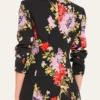 Carrie Preston Elsbeth S01 Black Floral Printed Blazer