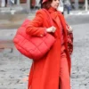 Elsbeth Season 3 Carrie Preston Red Trench Coat
