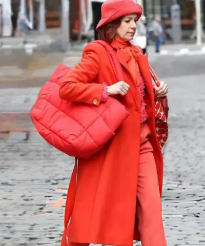Elsbeth Season 3 Carrie Preston Red Trench Coat