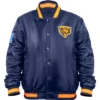 Chicago Bears Double Down Navy Blue Varsity Jacket