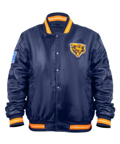 Chicago Bears Double Down Navy Blue Varsity Jacket