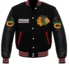 Chicago Blackhawks Styles Varsity Jacket Style 1 Front