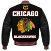 Chicago Blackhawks Styles Varsity Jacket Style 1 Back