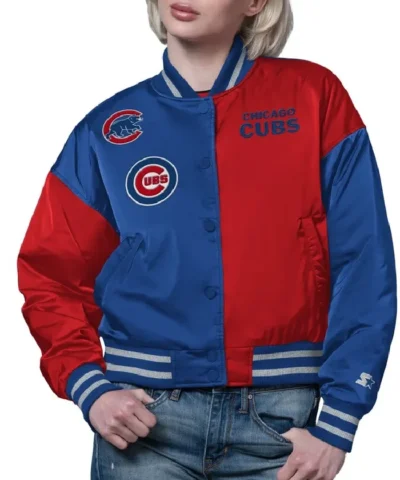Chicago Cubs Offside Royal and Red Jacket