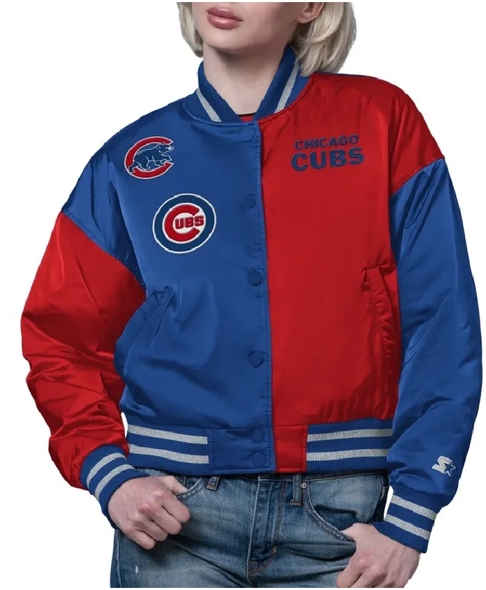 Chicago Cubs Offside Royal and Red Jacket