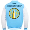 Chicago Sky Retro Classics Rib Eggshell Blue Full-Zip Varsity Jacket - Style 2