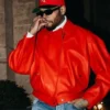 Chris Brown Paris 2026 Red Jacket