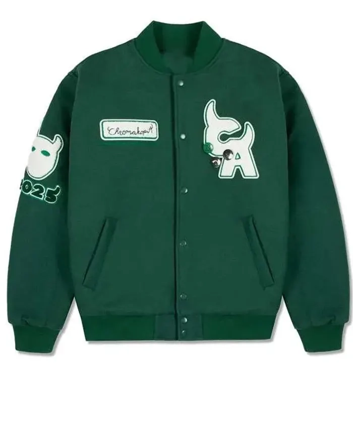 Chromakopia Tour 2025 Green Varsity Jacket