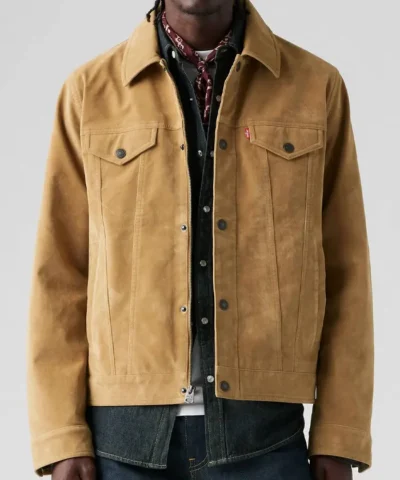 Levi`s Brown Suede Trucker Jacket