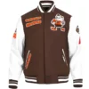 Cleveland Browns Classics Rib Retro Varsity Jacket Style 2