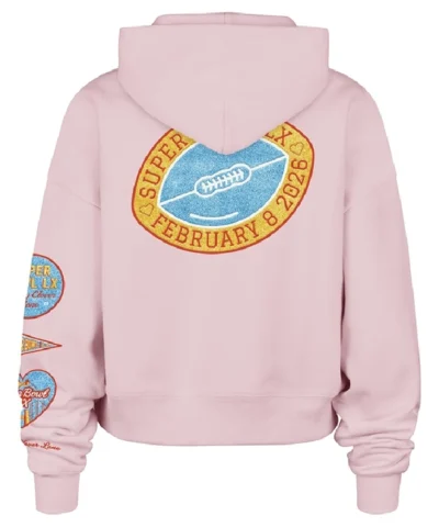 Clover Lane Super Bowl LX Crop Hoodie