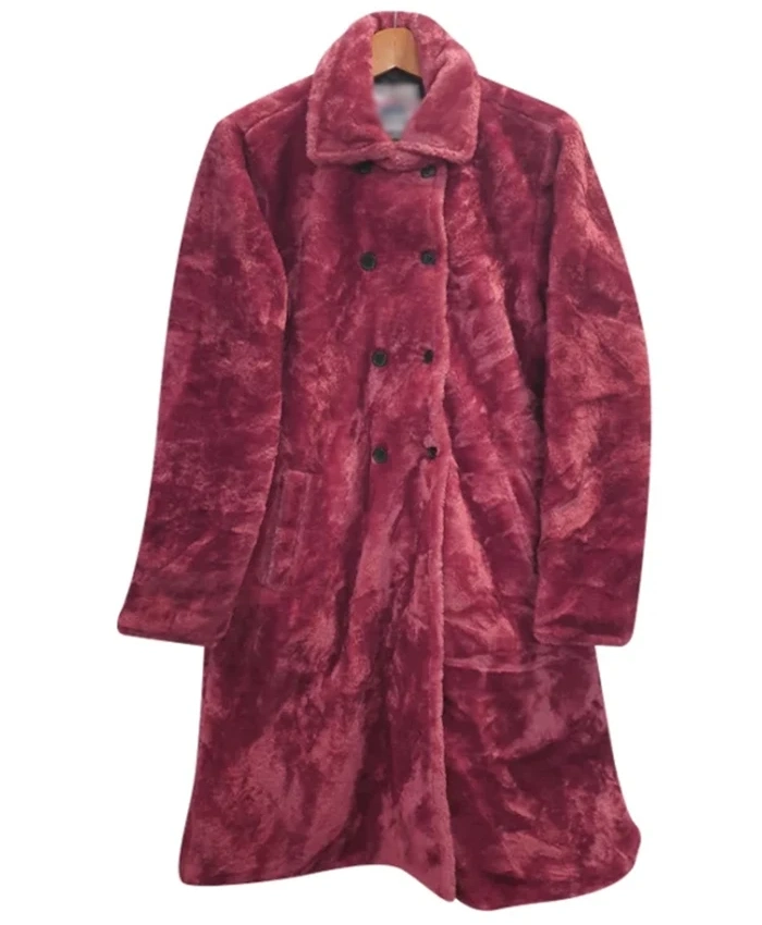 Comer Killing Eve Villanelle Pink Long Fur Coat