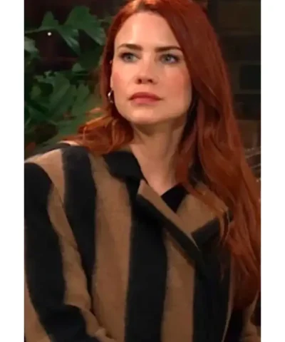 Courtney Hope The Young And The Restless 2025 Striped Coat