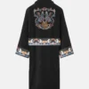 Crystal Embroidered Coral Theatre Versace Bathrobe