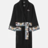 Crystal Embroidered Coral Theatre Versace Robe