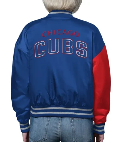 Alternative view of Chicago Cubs Offside Royal and Red Jacket