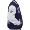 Dallas Cowboys Turn It Up Navy and White Varsity Jacket