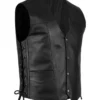 The Walking Dead Norman Reedus Black Leather Vest - 3