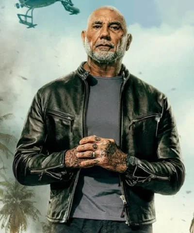 Dave Bautista The Wrecking Crew Black Leather Jacket