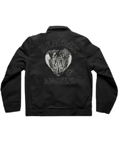 Demons Angels Mechanic Cotton Black Jacket