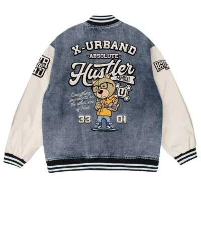 Denim Bear Varsity Jacket