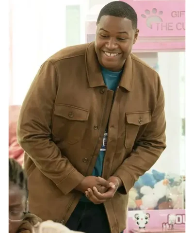 Dominic Abbott Elementary 2026 Luke Tennie Brown Suede Jacket